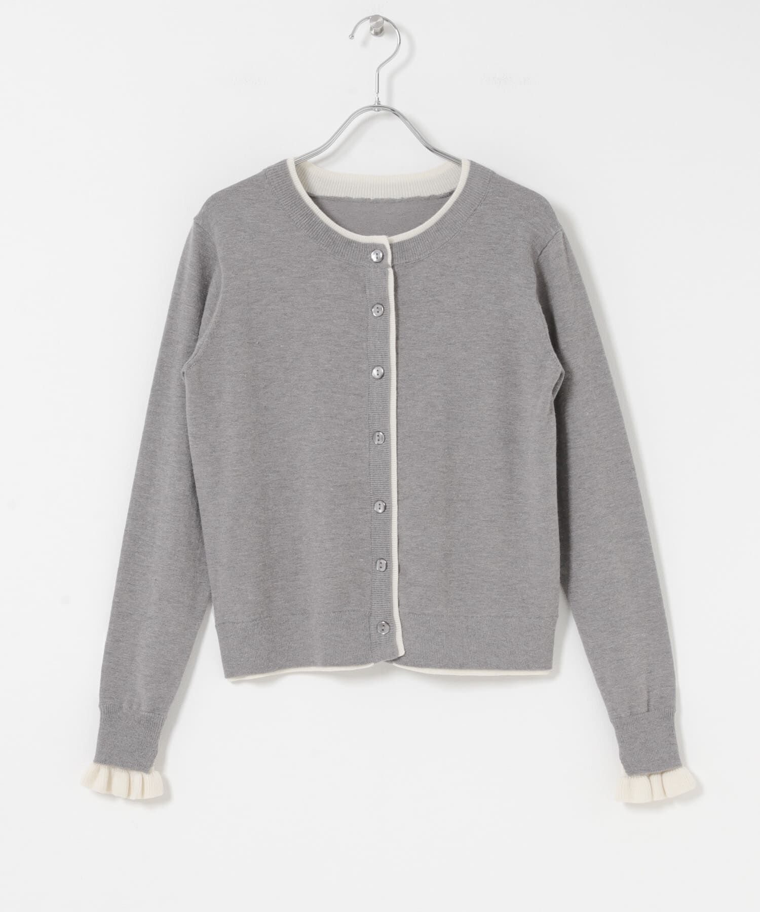 Sonny Label 「配色フリルニットカーディガン」|カーディガン|