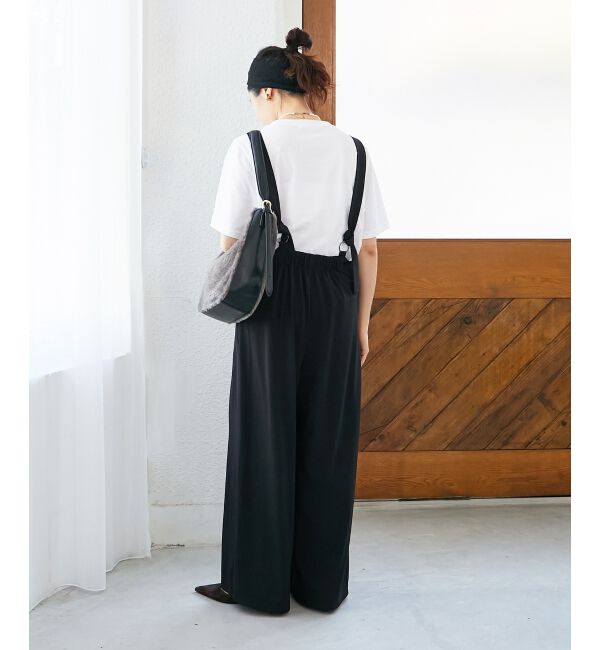  「CICA加工サークルストレッチサロペット」|オールインワン|