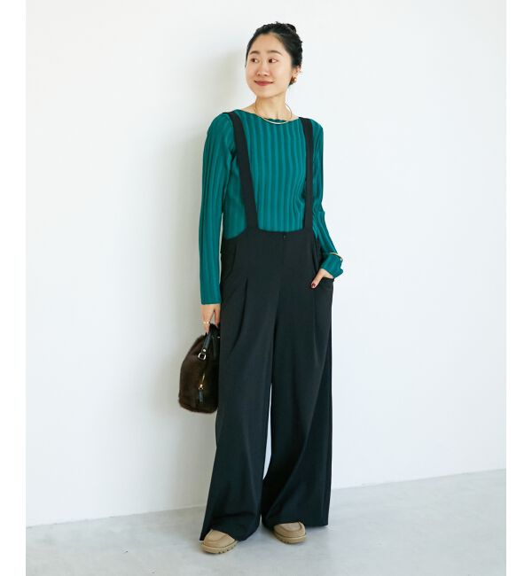  「CICA加工サークルストレッチサロペット」|オールインワン|