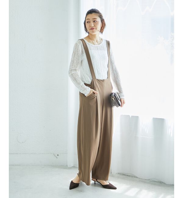  「CICA加工サークルストレッチサロペット」|オールインワン|