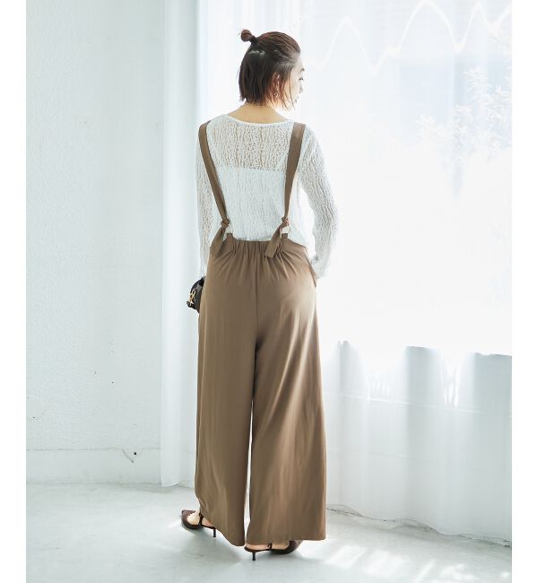  「CICA加工サークルストレッチサロペット」|オールインワン|