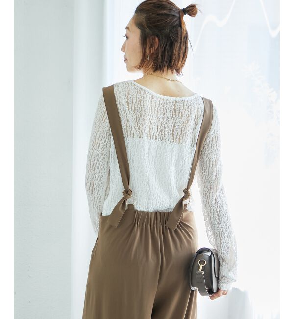  「CICA加工サークルストレッチサロペット」|オールインワン|