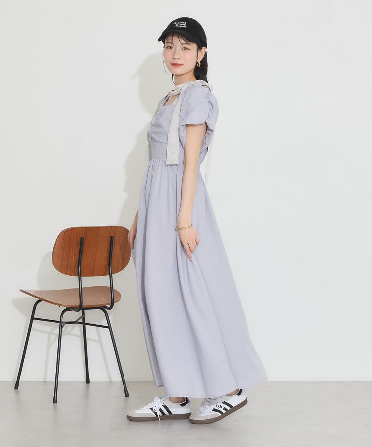 earth music&ecology「リボンショルダーオフショルワンピース」|ワンピース|