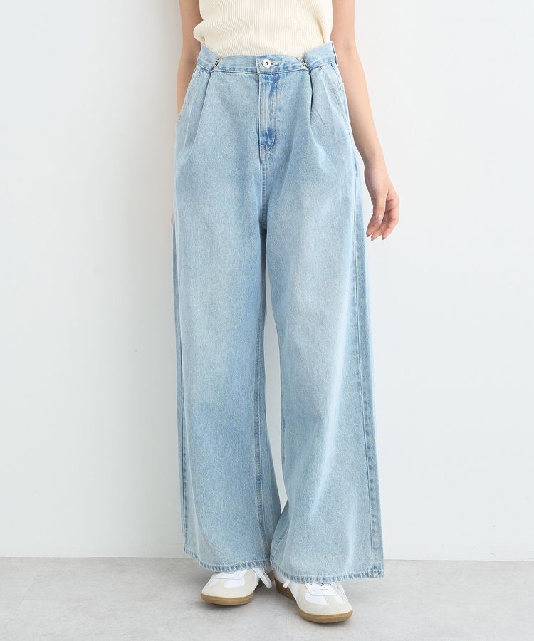 earth music&ecology「タックホックデニムパンツ」|デニム|