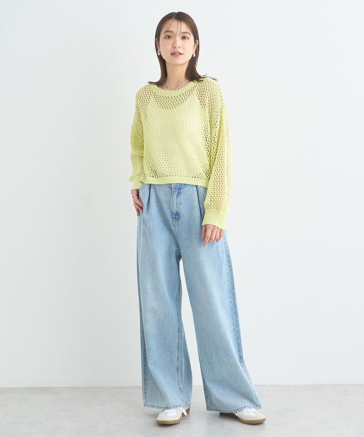 earth music&ecology「タックホックデニムパンツ」|デニム|