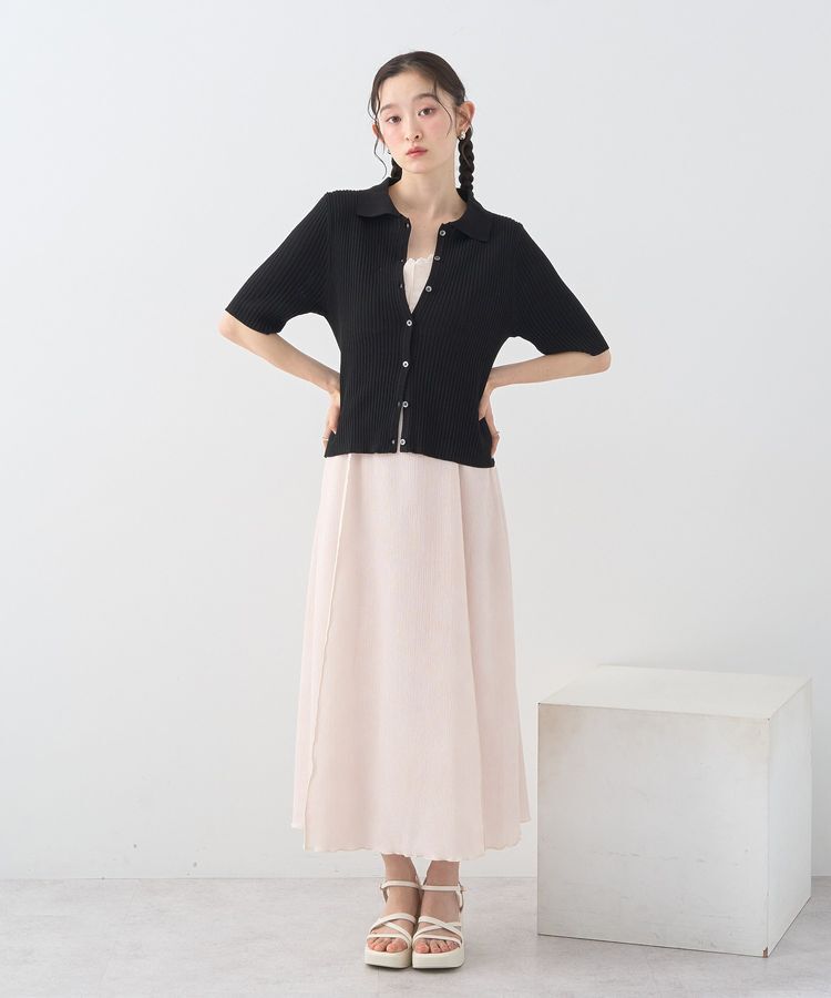 earth music&ecology「リブニットカーディガン」|カーディガン|