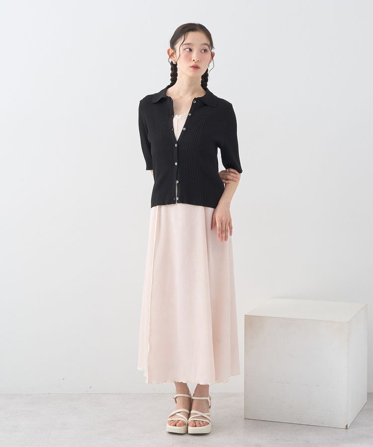 earth music&ecology「リブニットカーディガン」|カーディガン|