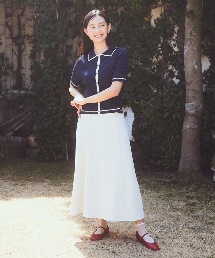 earth music&ecology「リブニットカーディガン」|カーディガン|