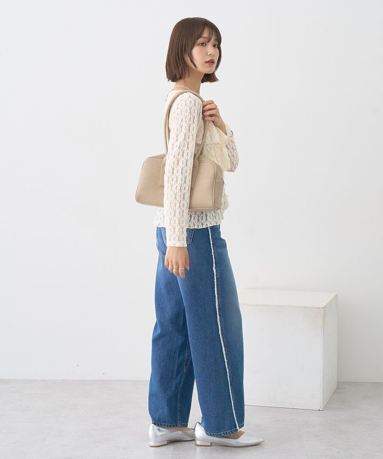 earth music&ecology「レースフリルメローカーディガン」|カーディガン|