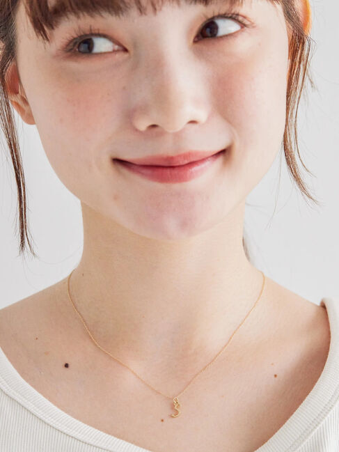  「イニシャルショートネックレス」|ネックレス|S