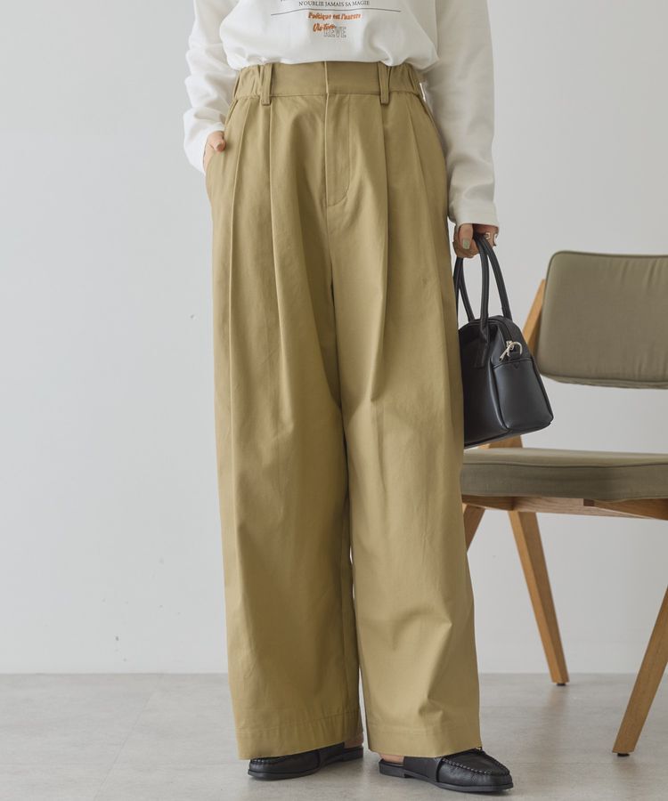 AMERICAN HOLIC「ワイドチノパンツ」|その他|Beige