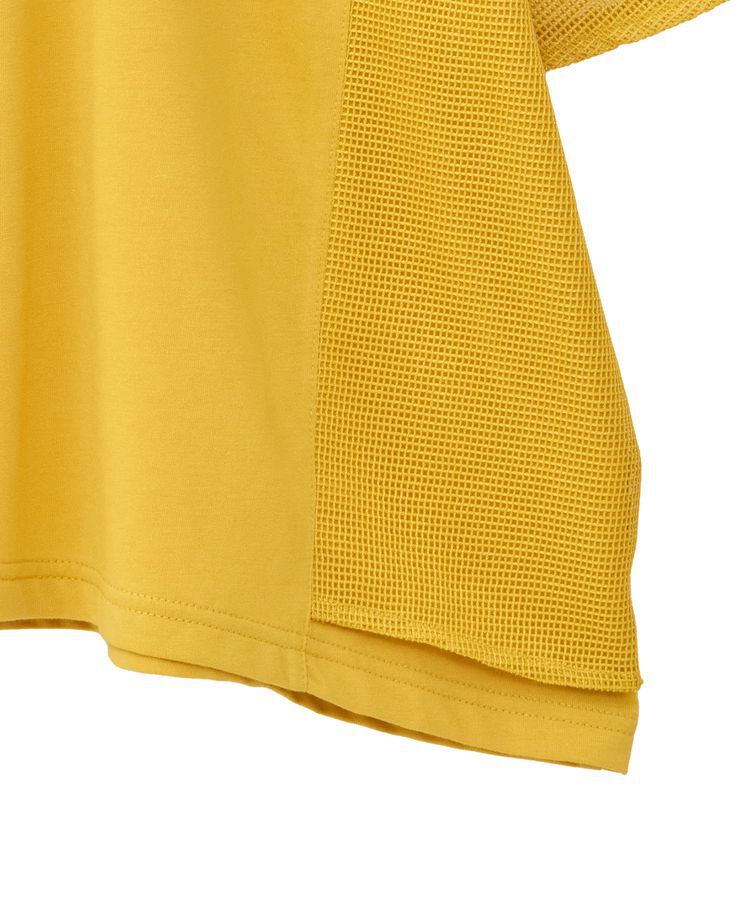 Green Parks「袖メッシュドッキングロゴプルオーバー」|Tシャツ・カットソー|