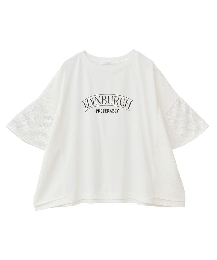 Green Parks「袖メッシュドッキングロゴプルオーバー」|Tシャツ・カットソー|