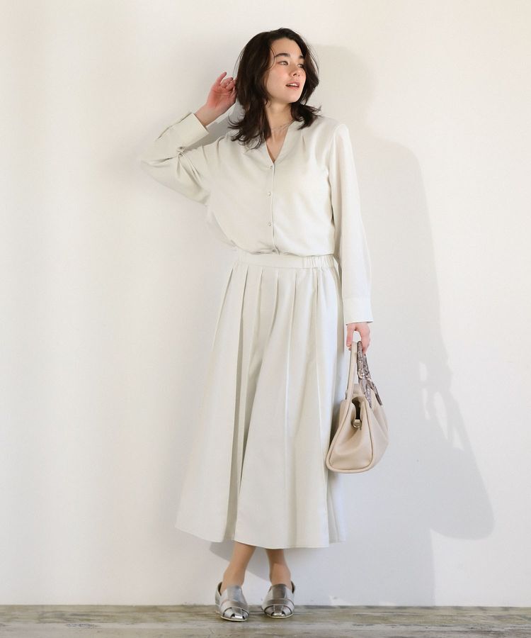 Green Parks「SET2点スキッパーブラウス+プリーツスカート」|ワンピース|