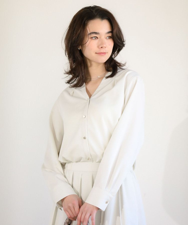 Green Parks「SET2点スキッパーブラウス+プリーツスカート」|ワンピース|