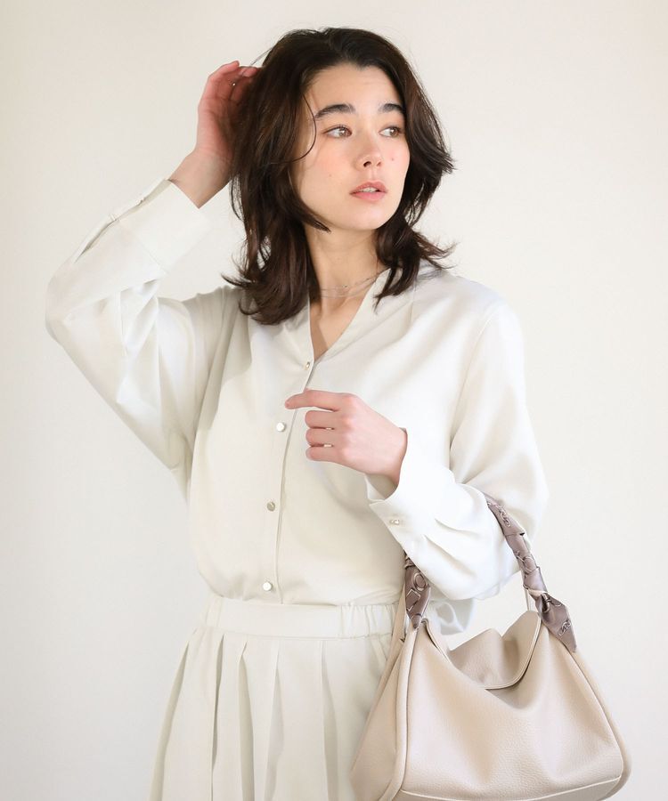 Green Parks「SET2点スキッパーブラウス+プリーツスカート」|ワンピース|