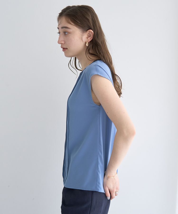 YECCA VECCA「配色タックデザインブラウス」|シャツ・ブラウス|