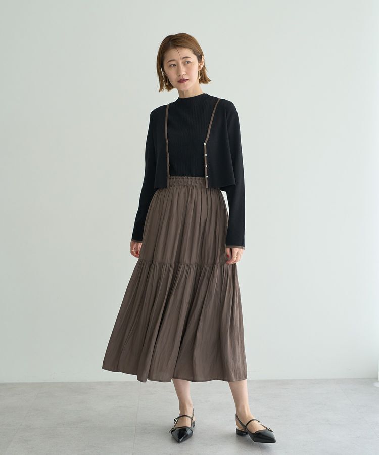 YECCA VECCA「【2点SET】カーディガンセットワンピース」|ワンピース|