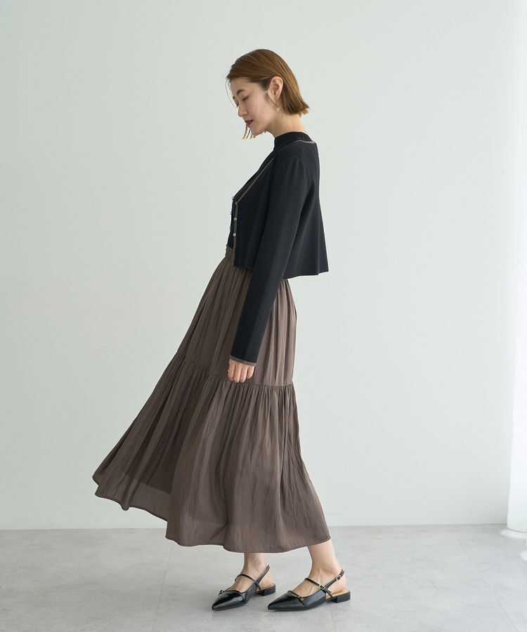 YECCA VECCA「【2点SET】カーディガンセットワンピース」|ワンピース|