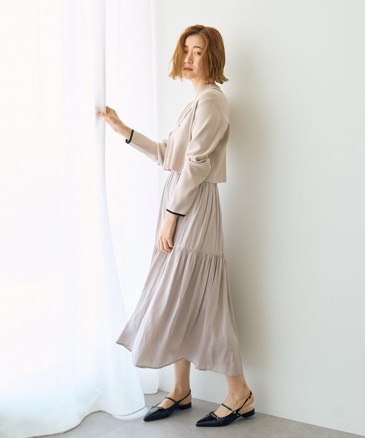 YECCA VECCA「【2点SET】カーディガンセットワンピース」|ワンピース|