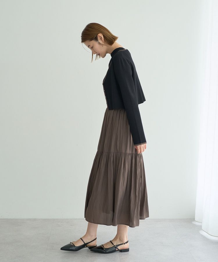 YECCA VECCA「【2点SET】カーディガンセットワンピース」|ワンピース|