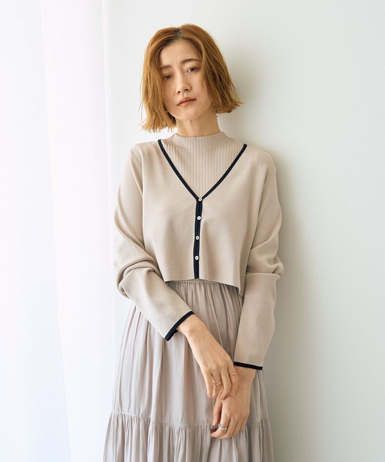 YECCA VECCA「【2点SET】カーディガンセットワンピース」|ワンピース|