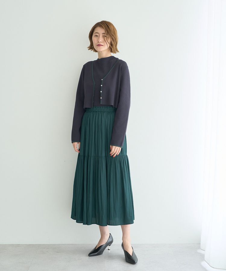 YECCA VECCA「【2点SET】カーディガンセットワンピース」|ワンピース|Navy