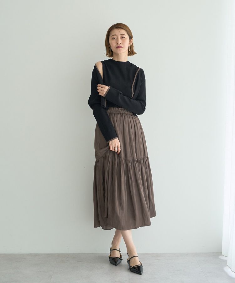 YECCA VECCA「【2点SET】カーディガンセットワンピース」|ワンピース|