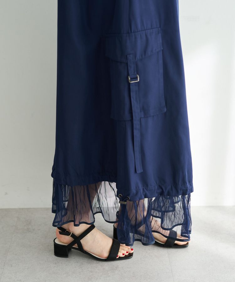 Editt by YECCA VECCA「デニムMIXデザインサロペット」|オールインワン|