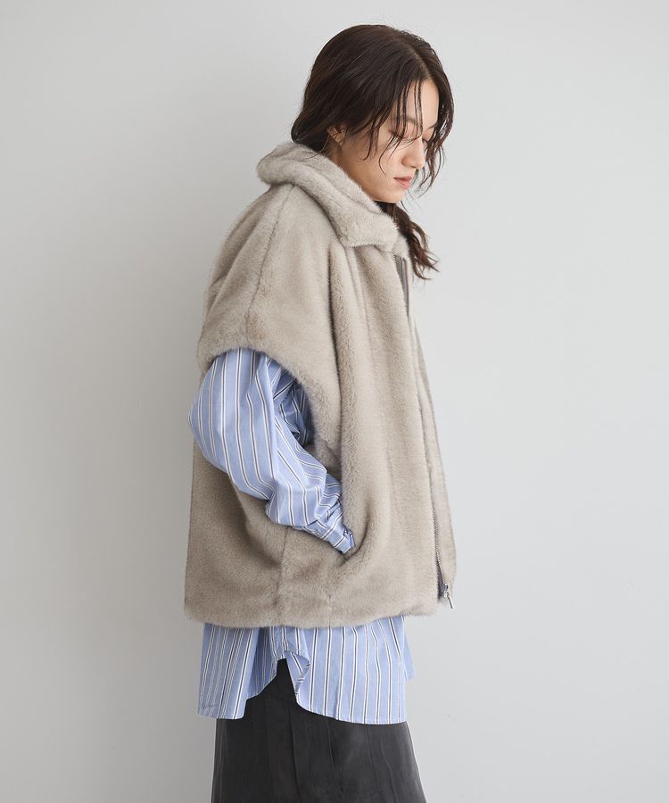 GARAGE OF GOOD CLOTHING「グラデーションファーZIP VEST」|その他|