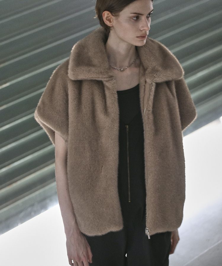 GARAGE OF GOOD CLOTHING「グラデーションファーZIP VEST」|その他|Camel