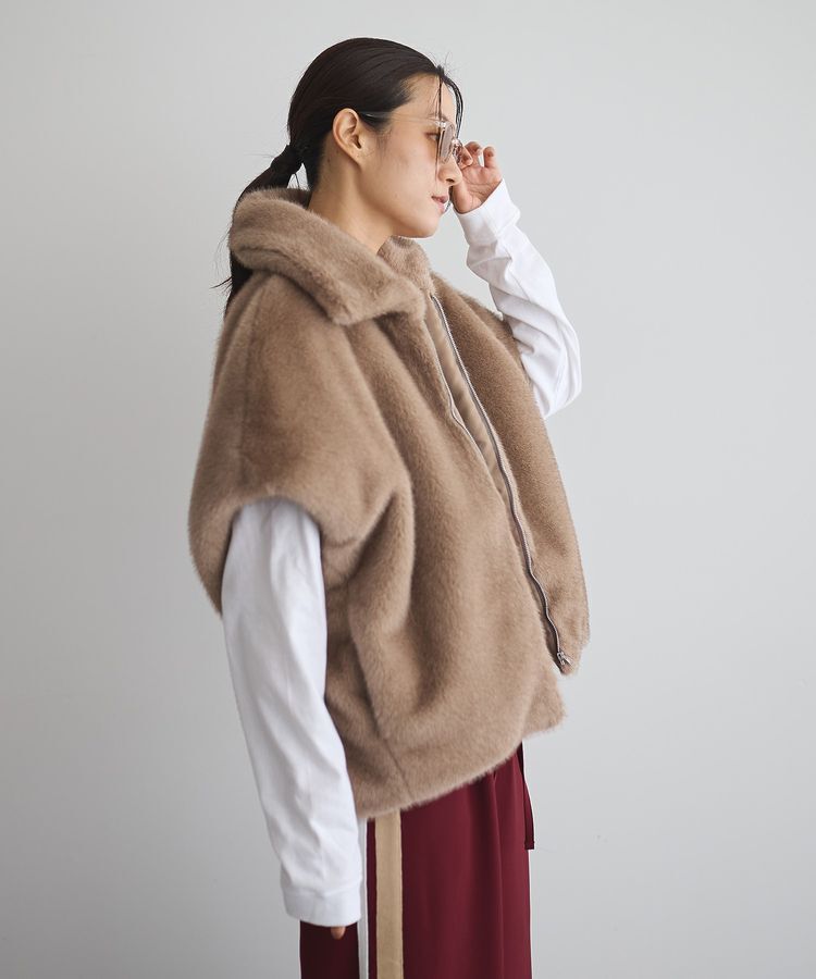 GARAGE OF GOOD CLOTHING「グラデーションファーZIP VEST」|その他|