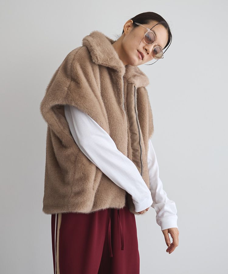 GARAGE OF GOOD CLOTHING「グラデーションファーZIP VEST」|その他|