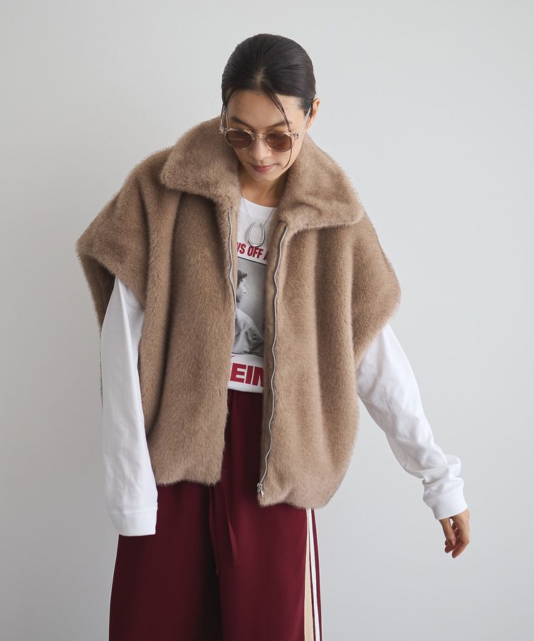 GARAGE OF GOOD CLOTHING「グラデーションファーZIP VEST」|その他|