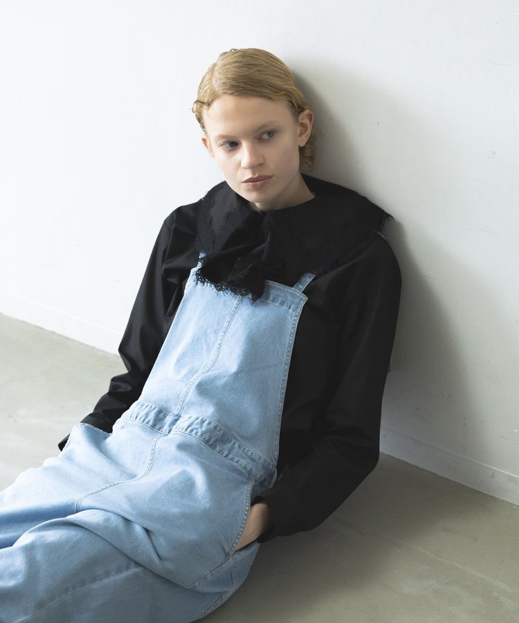 GARAGE OF GOOD CLOTHING「フロントZIPデニムサロペット」|オールインワン|