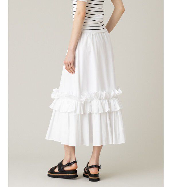 LOULOU WILLOUGHBY「【LOULOU WILLOUGHBY】ハイカウントパピヨンスカート」|フレア|