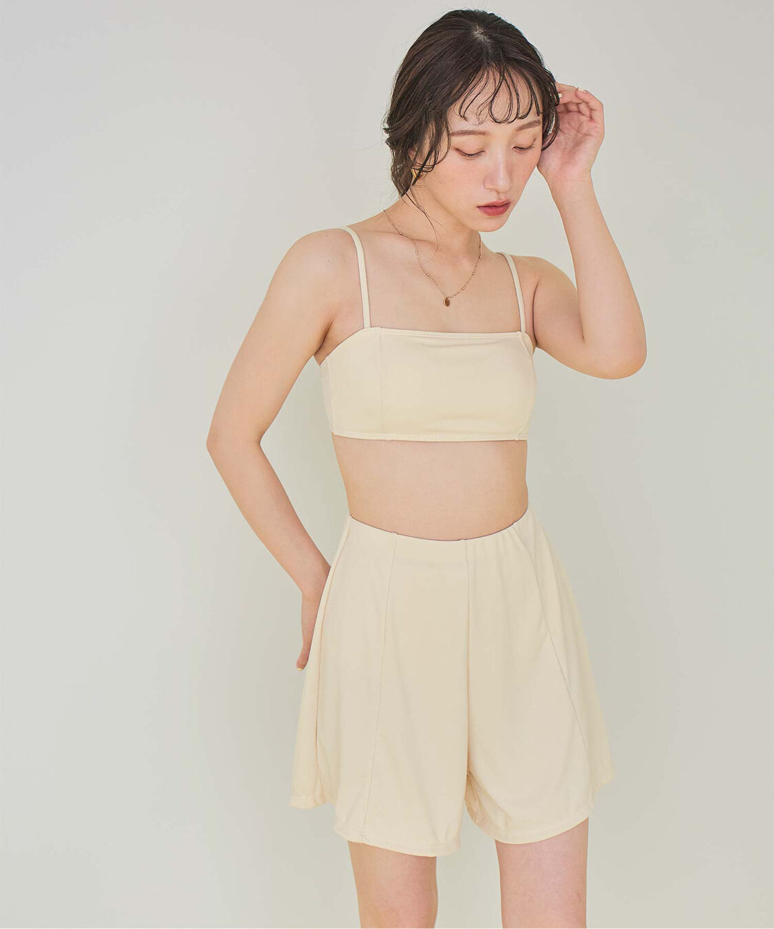 SEA DRESS「4点セット/リラックストップス&ショートパンツ付ビキニ/水着」|ビキニ|