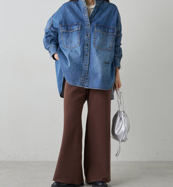  「【累計1万枚突破！/名品】ヴィンテージライクデニムバンドカラーシャツ」|シャツ・ブラウス|