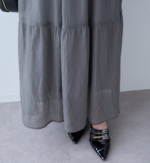  「背中あきティアードキャミワンピ」|ワンピース|