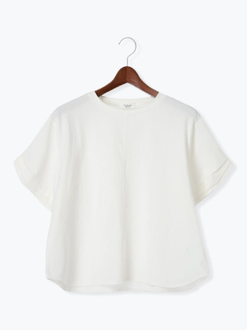 Te chichi TERRASSE「ドライ天竺タックスリーブトップス」|Tシャツ・カットソー|オフホワイト