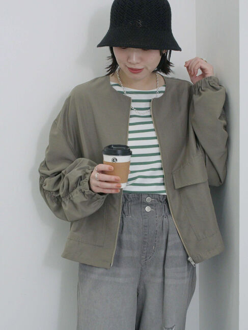 Samansa Mos2 blue「透かし柄ニットバケットハット」|その他|