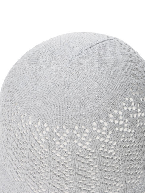 Samansa Mos2 blue「透かし柄ニットバケットハット」|その他|