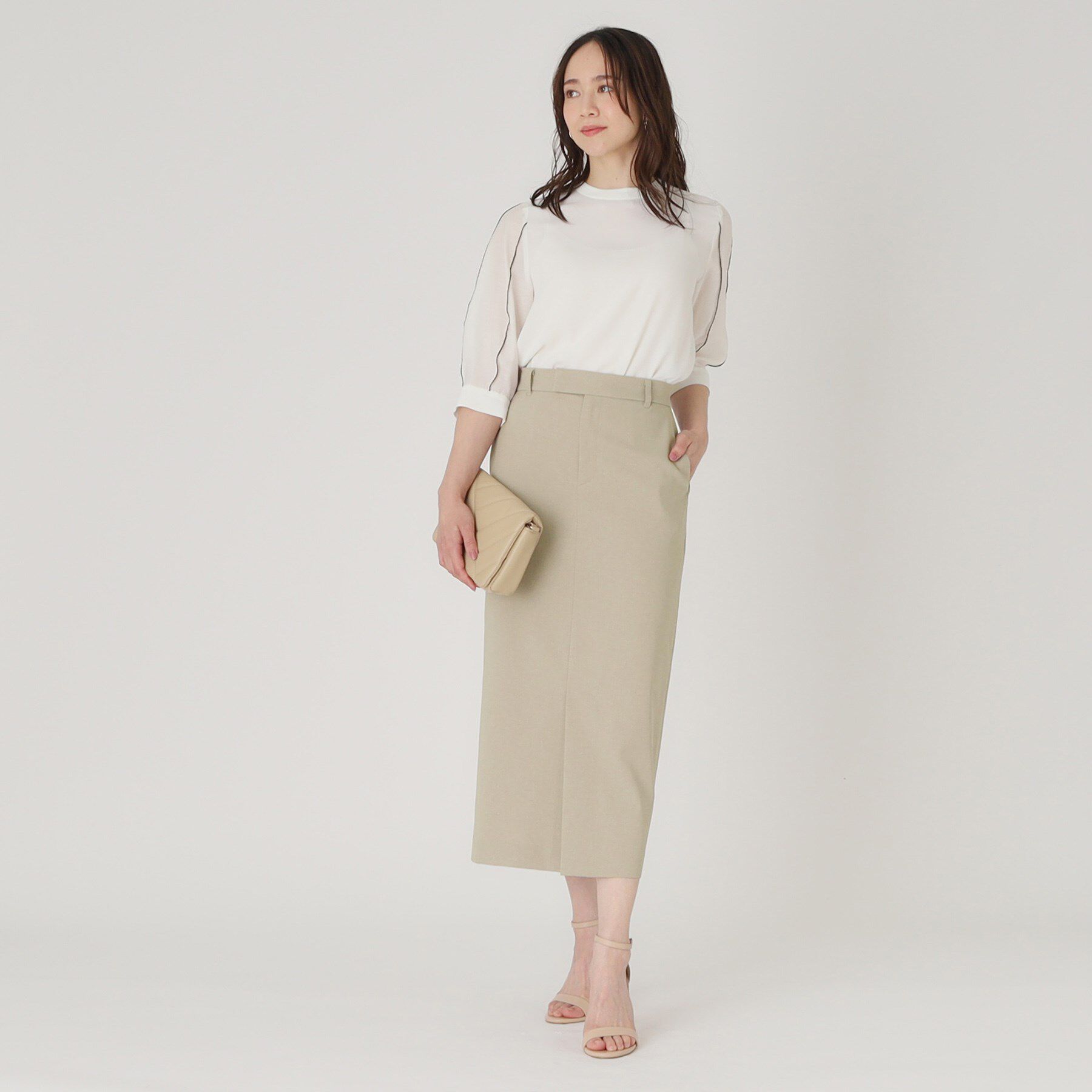 COUP DE CHANCE「【洗える／日本製／ロング丈】ストレートシルエットのスカート」|スカート|