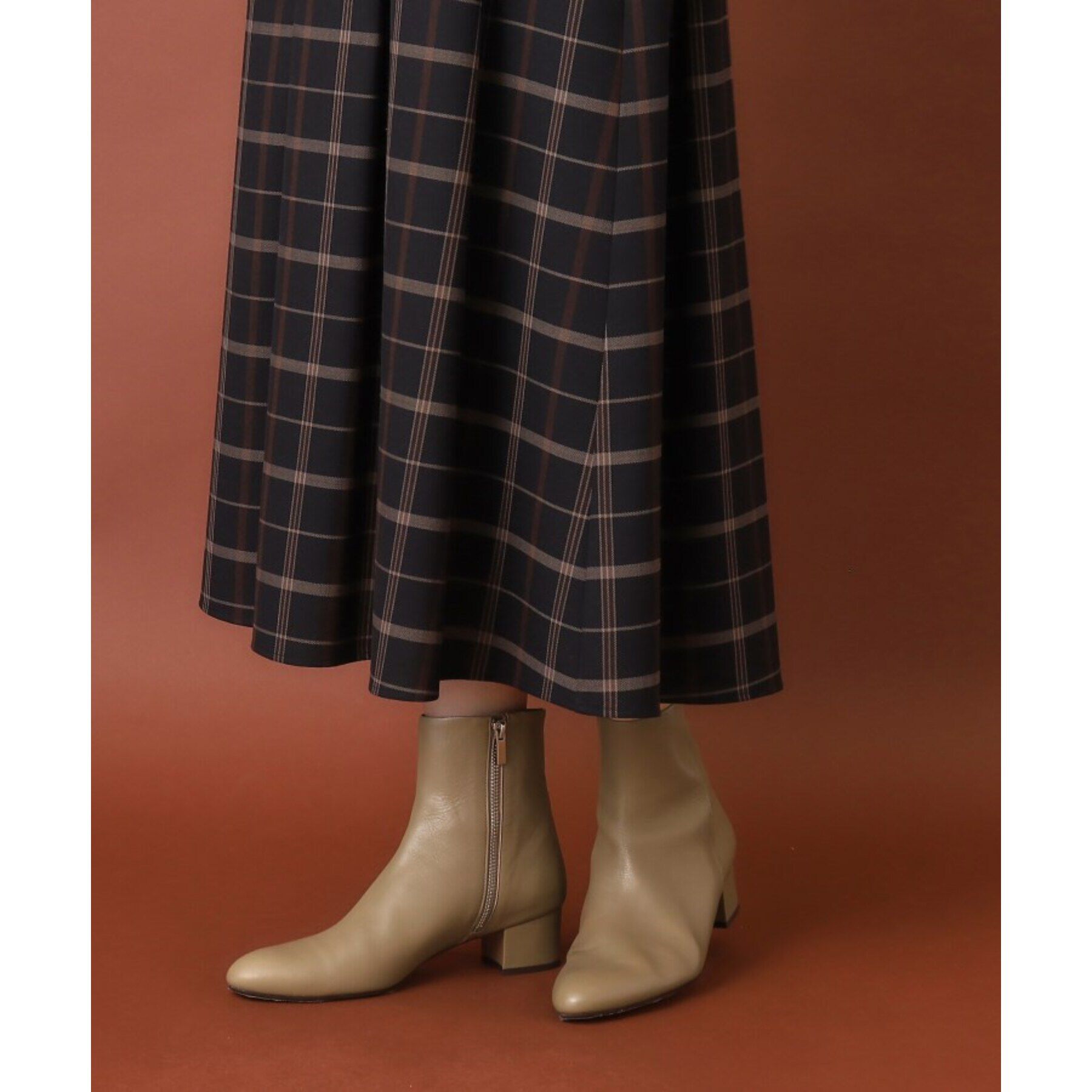 DRESSTERIOR「【otonaMUSE11月号掲載】メタルジップショートブーツ」|ショートブーツ|トープ(054)