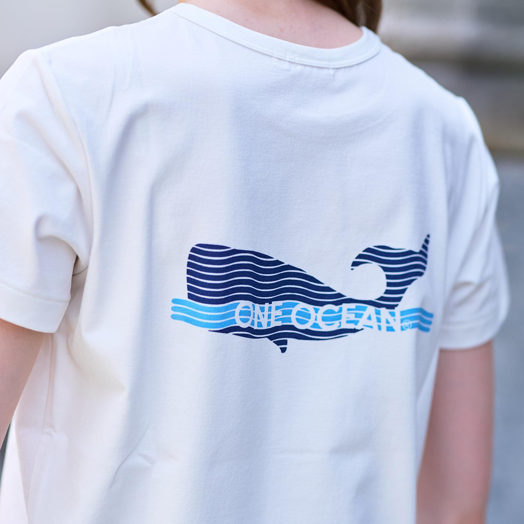 DRESSTERIOR「【洗える/バックプリント】再生ポリエステルホエイルプリントTシャツ」|Tシャツ・カットソー|