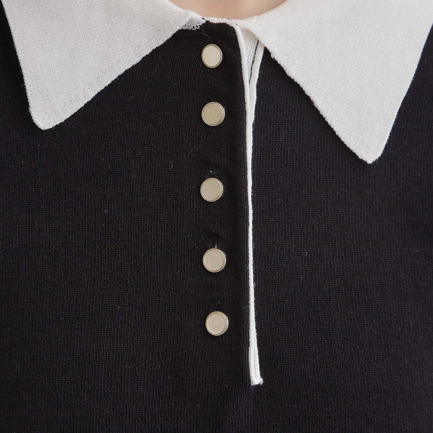 grove「配色ポロニットプルオーバー」|ニット・セーター|