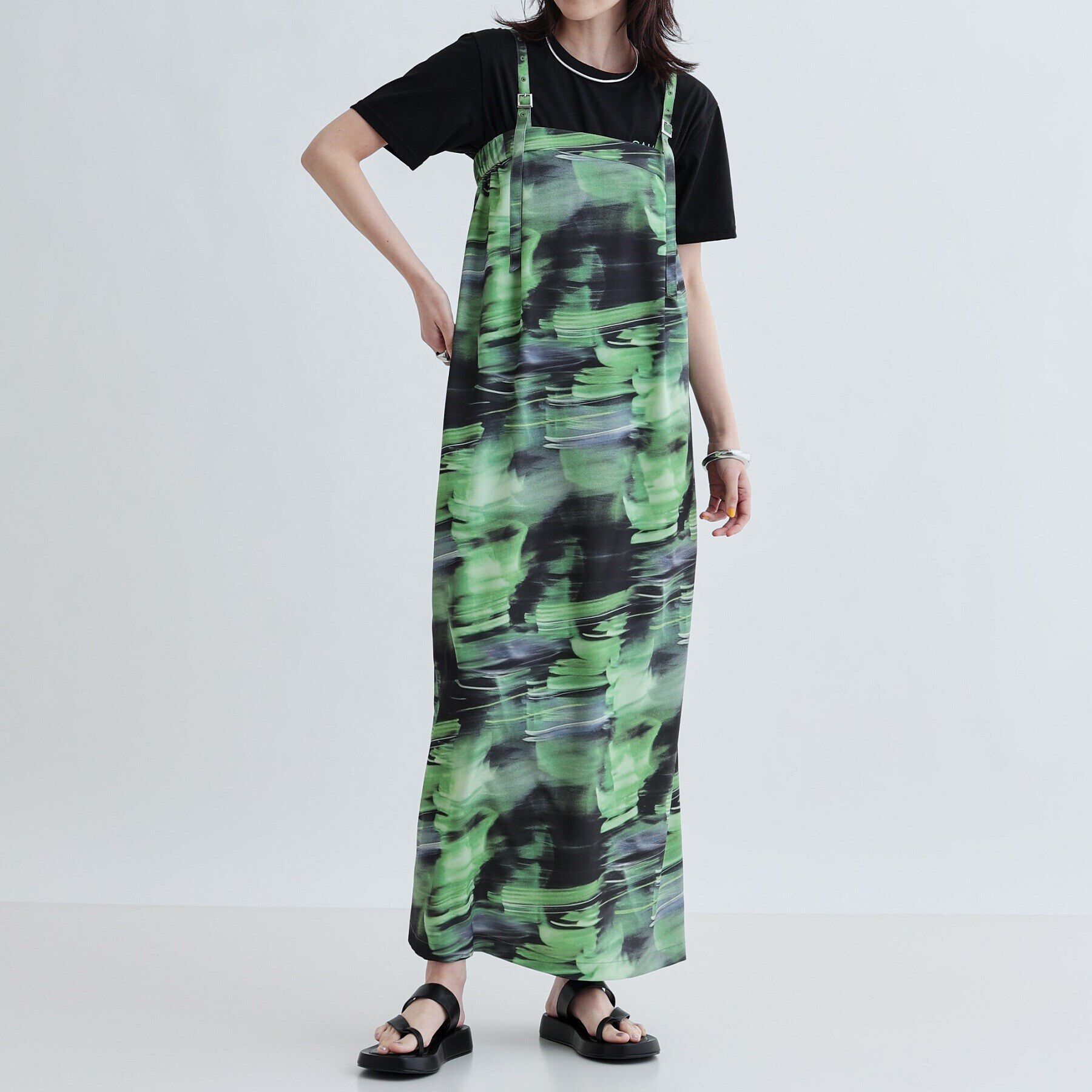 GALLEST「デジタルプリントキャミワンピース」|ワンピース|グリーン(022)