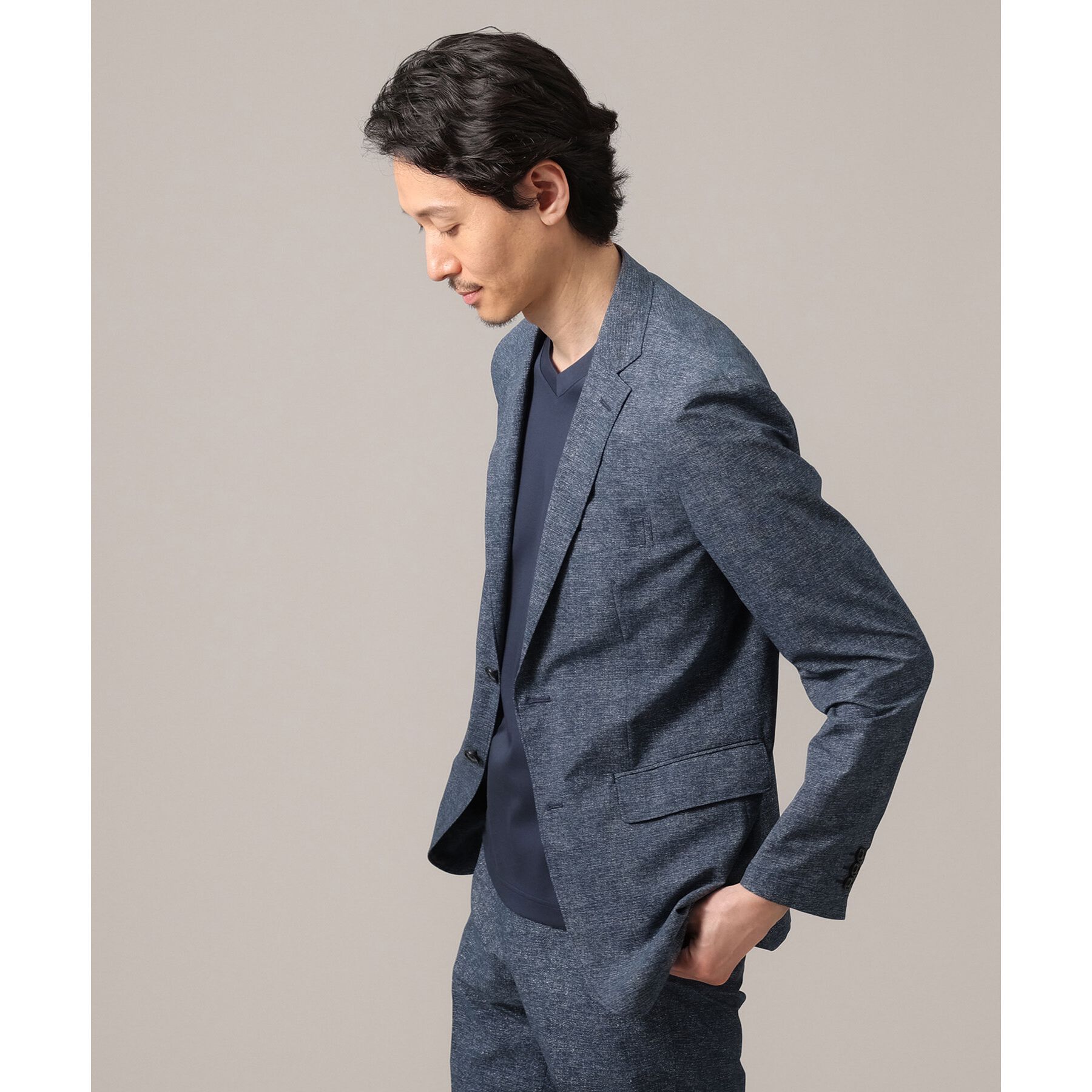 TAKEO KIKUCHI「【抗菌防臭】COOL DOTS（R）ドビープリント ジャケット」|テーラードジャケット|