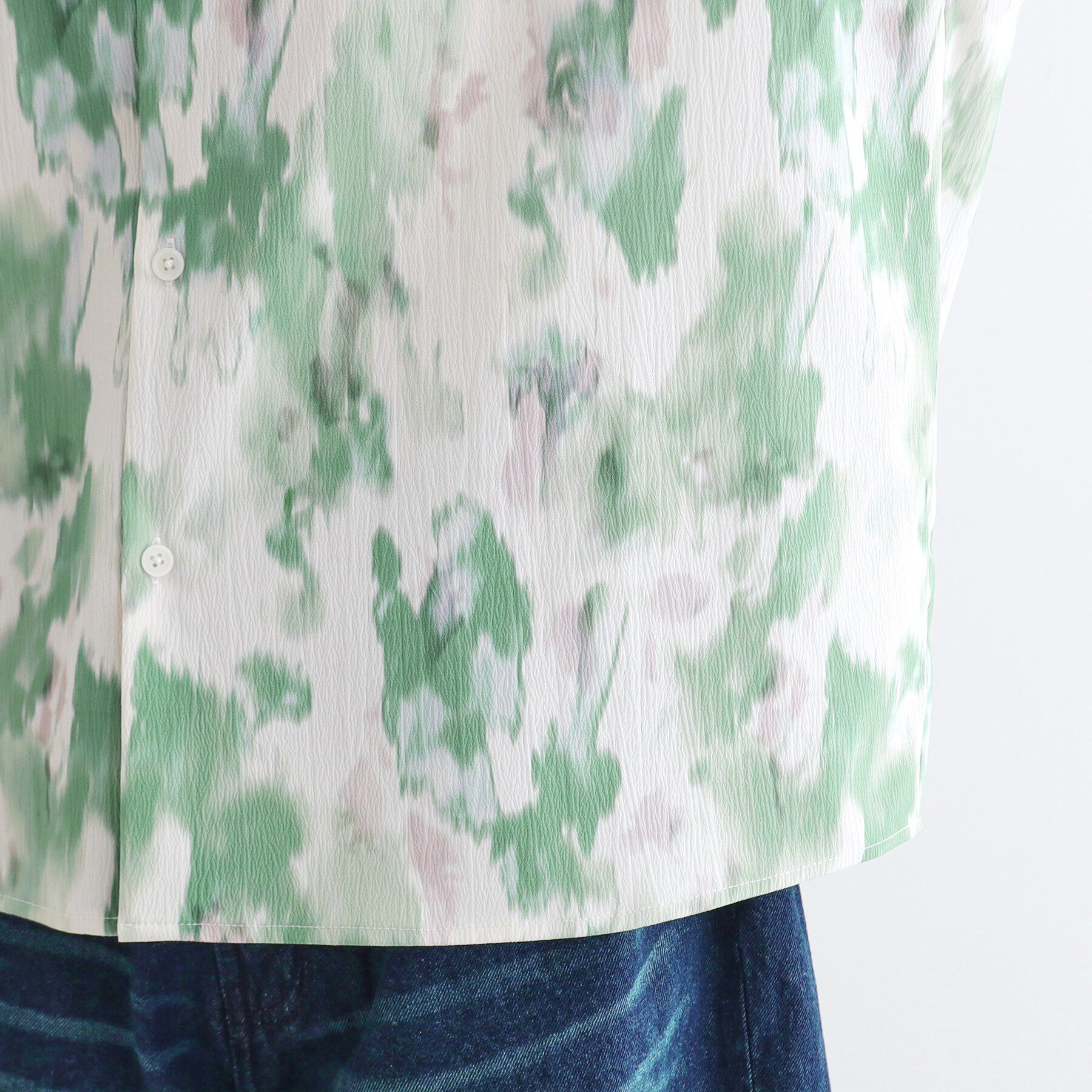 tk.TAKEO KIKUCHI「楊柳ブラープリントシャツ」|シャツ・ブラウス|