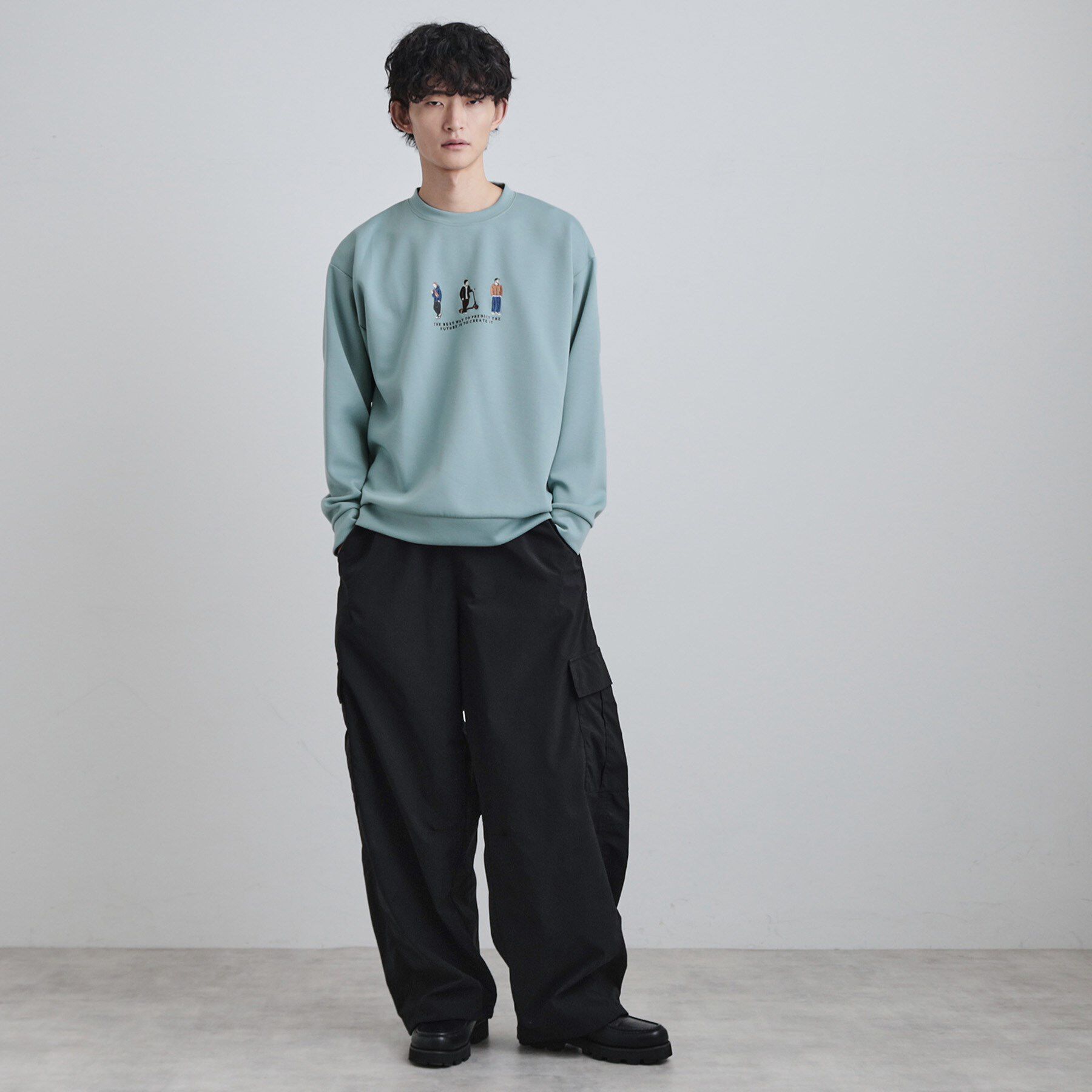 tk.TAKEO KIKUCHI「ピープル刺繍スウェット」|パーカー|